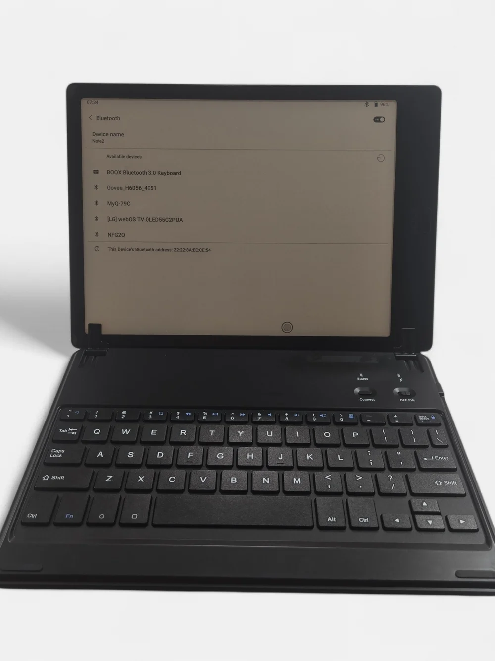 Boox Keyboard Half Folio Case Wireless Bluetooth Connectivity Onyx Boox Note